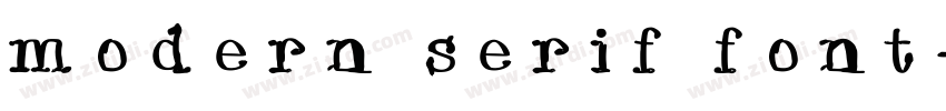 modern serif font字体转换